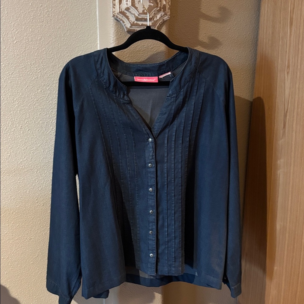 Ruby Rd. Blue Patterned Blouse And A Dark Denim P… - image 7